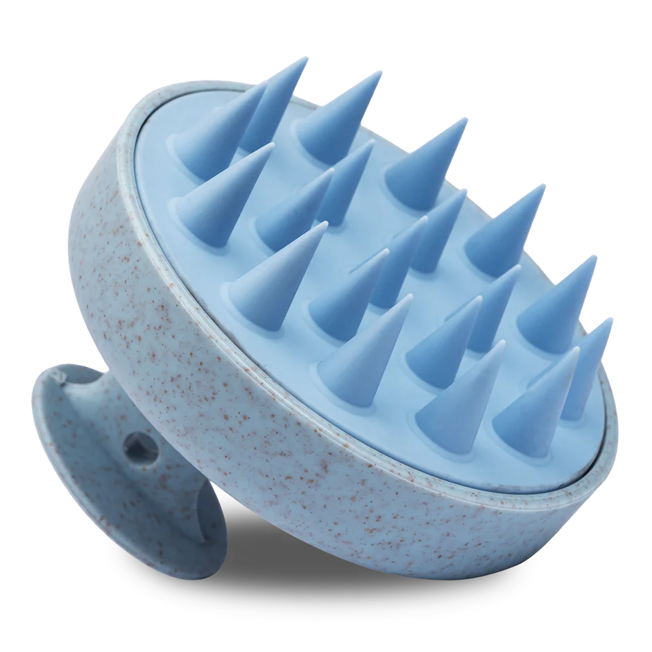 PERIE DE MASAJ SCALP DIN SILICON ALBASTRA 