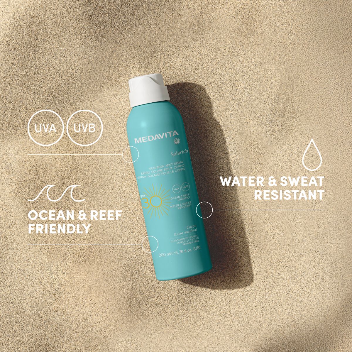 SPRAY DE CORP PARFUMAT SPF30, TEXTURA ULTRA USOARA 200ML