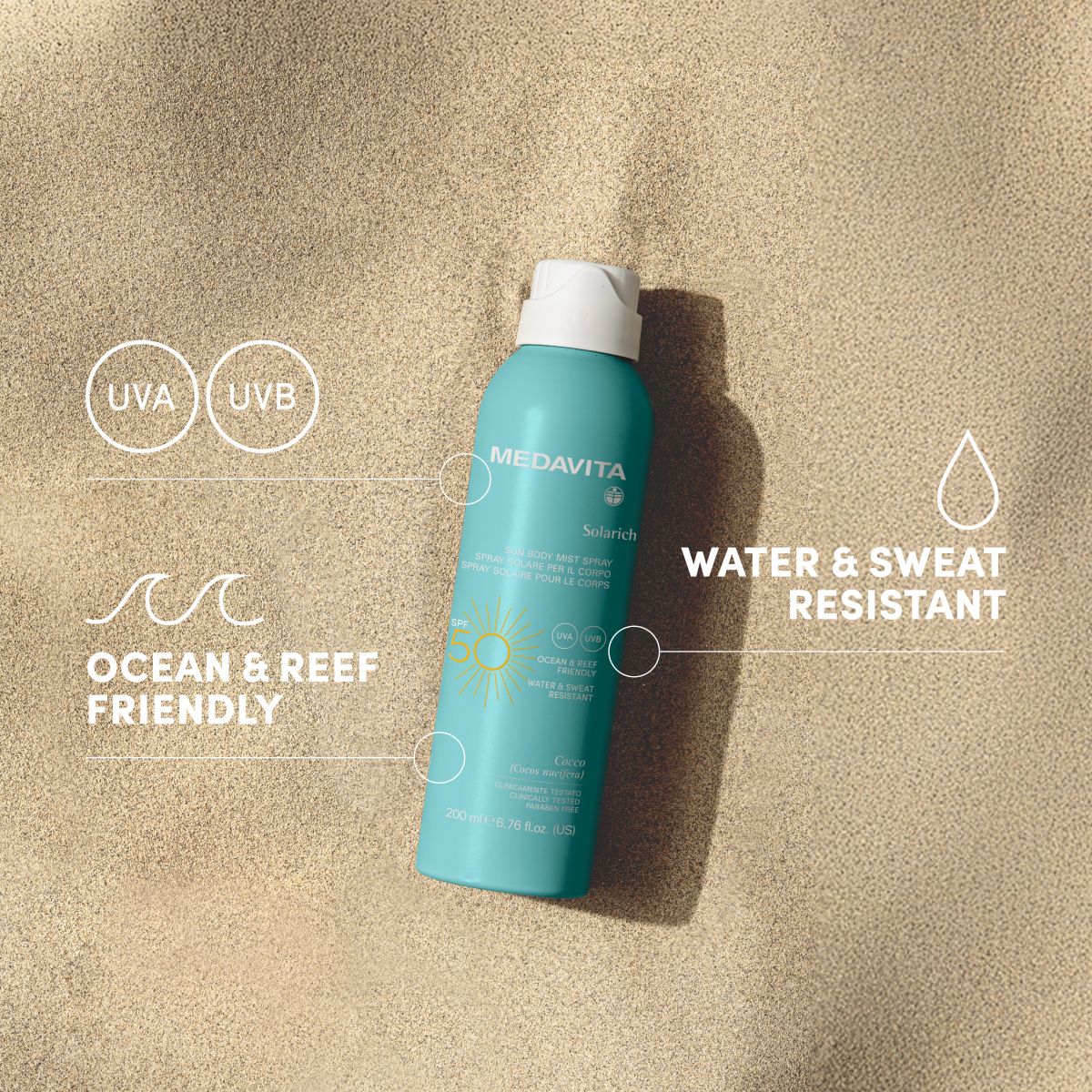 SPRAY DE CORP PARFUMAT SP50, TEXTURA ULTRA USOARA 200ML